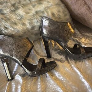 DKNY Metallic Black Heels